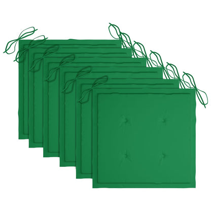 Sedie da Giardino con Cuscini 6 pz in Legno Massello di Teak - homemem39