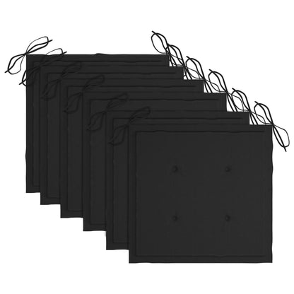 Sedie da Giardino con Cuscini 6 pz in Legno Massello di Teak - homemem39