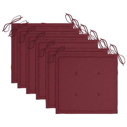 Sedie da Giardino con Cuscini 6 pz in Legno Massello di Teak - homemem39