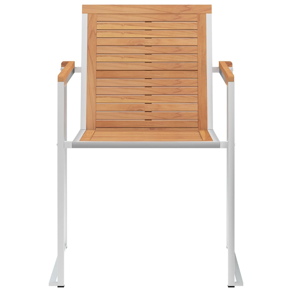 Sedie da Giardino con Cuscini 8 pz in Legno Massello di Teak