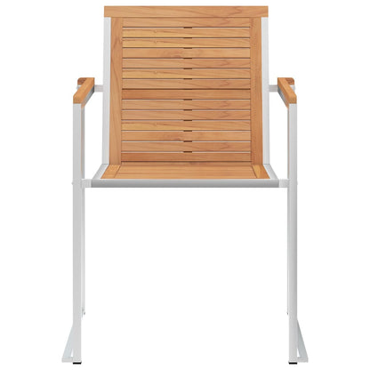 Sedie da Giardino con Cuscini 8 pz in Legno Massello di Teak