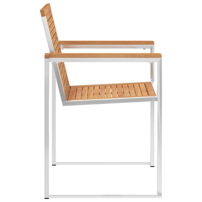Sedie da Giardino con Cuscini 8 pz in Legno Massello di Teak