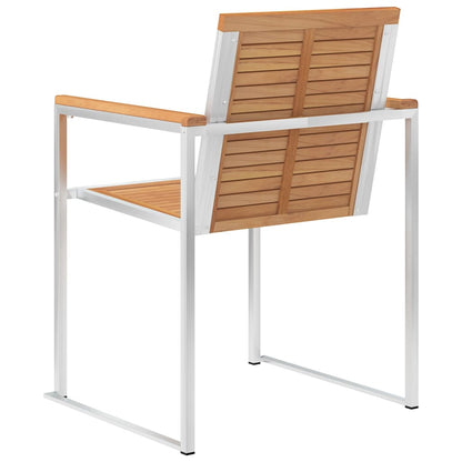 Sedie da Giardino con Cuscini 8 pz in Legno Massello di Teak
