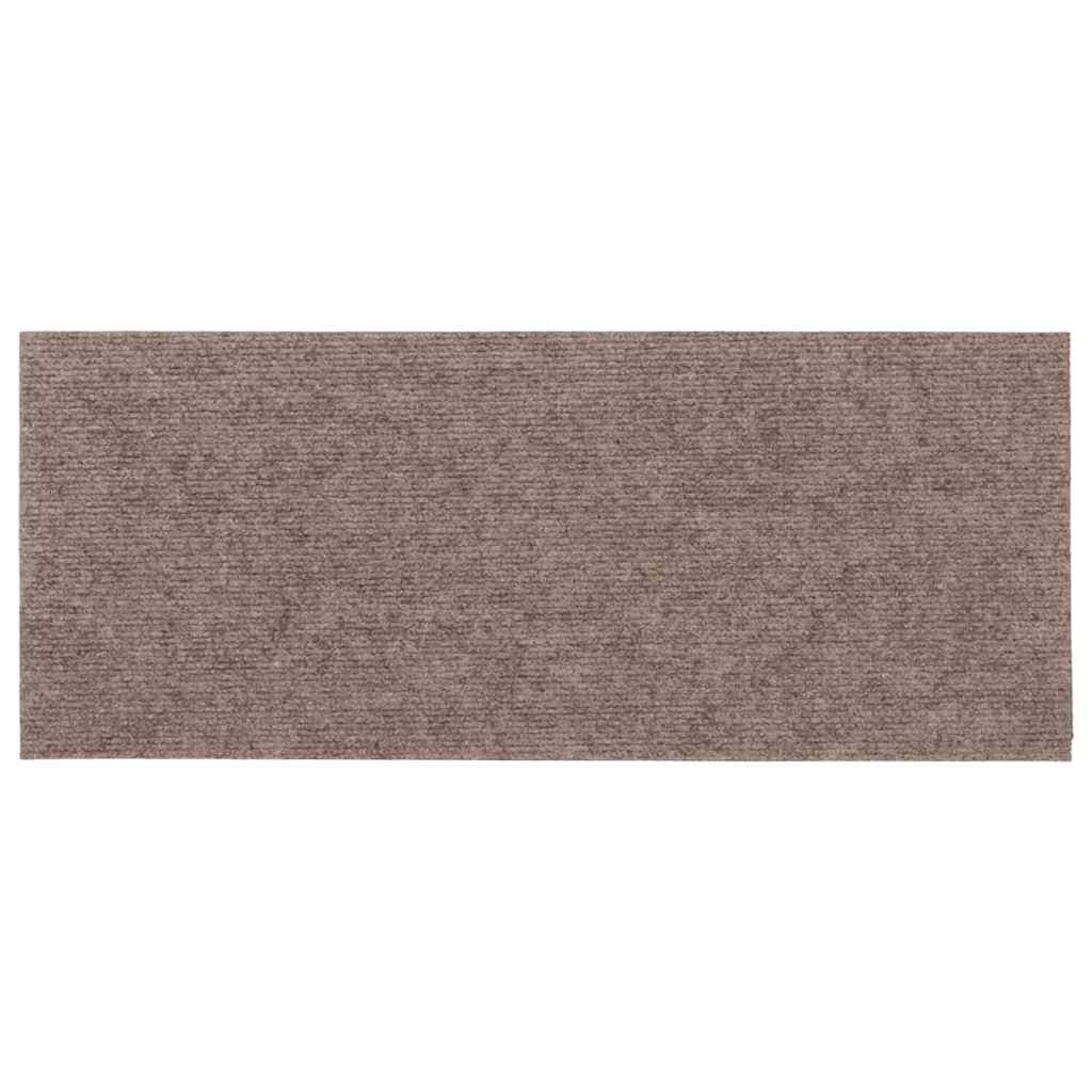 Tappetini per scale autoadesivi 15 pz 60x25 cm marrone chiaro rettangolari | homemem39