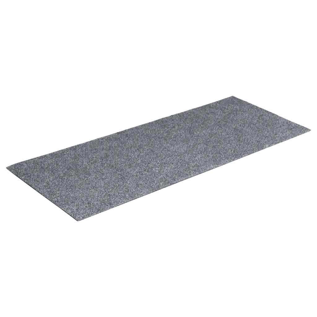 Tappetini per scale autoadesivi 15 pz 60x25 cm grigio chiaro rettangolari | homemem39