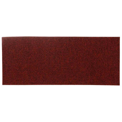 Tappetini per scale autoadesivi 15 pz 60x25 cm Bordeaux Rosso Rettangolari