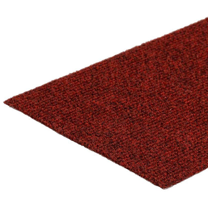 Tappetini per scale autoadesivi 15 pz 60x25 cm Bordeaux Rosso Rettangolari