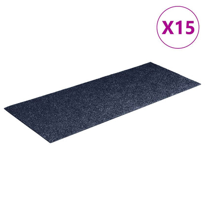 Tappetini per scale autoadesivi 15 pz 60x25 cm Grigio Blu Rettangolari | homemem39