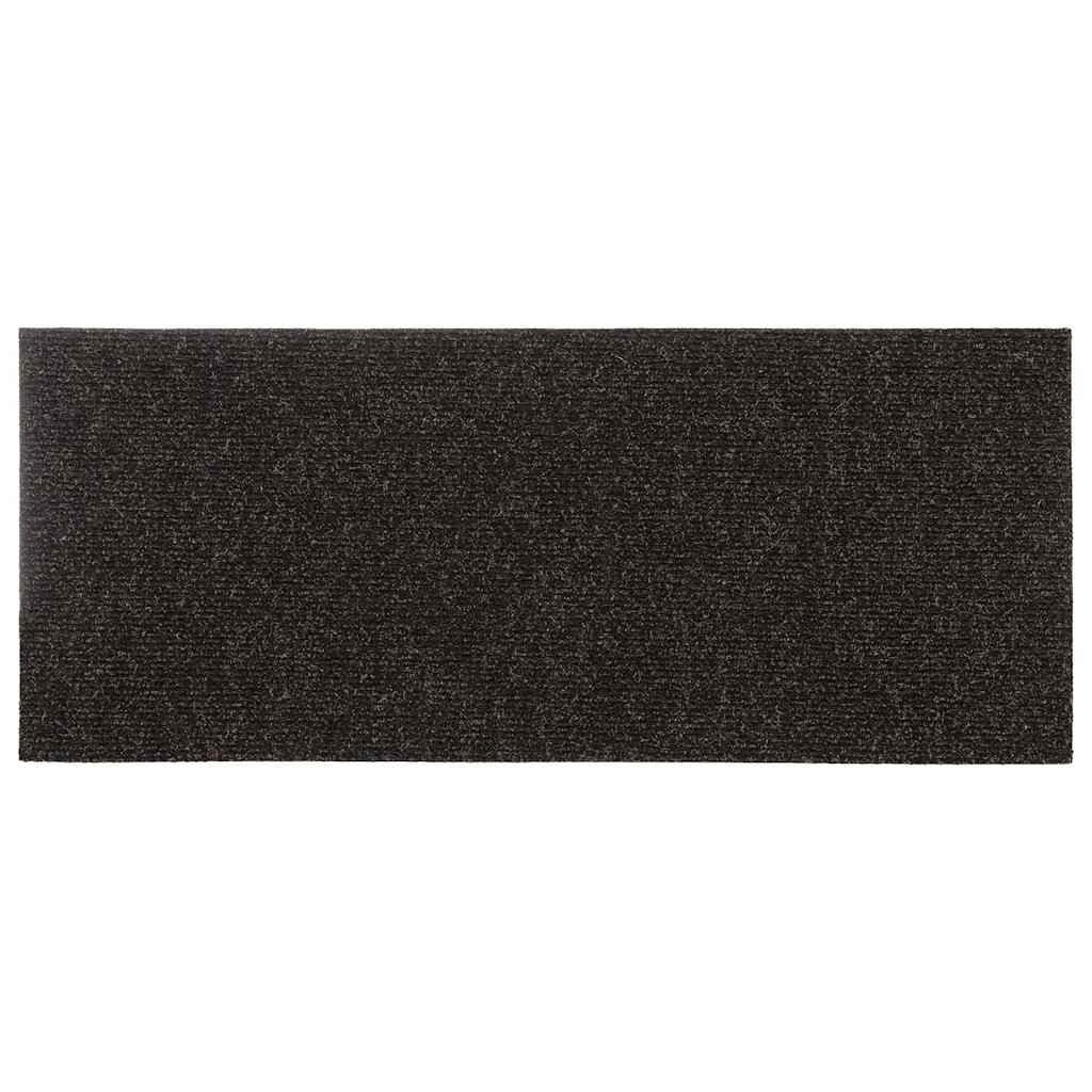 Tappetini per scale autoadesivi 15 pz 60x25 cm marrone scuro rettangolari | homemem39