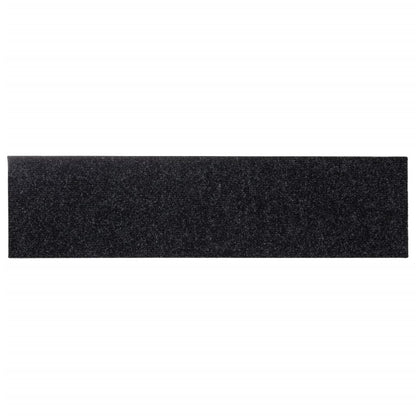 Tappetini per scale autoadesivi 15 pz 76x20 cm neri rettangolari - homemem39