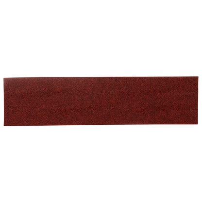 Tappetini per scale autoadesivi 15 pz 76x20 cm Bordeaux Rosso Rettangolari - homemem39