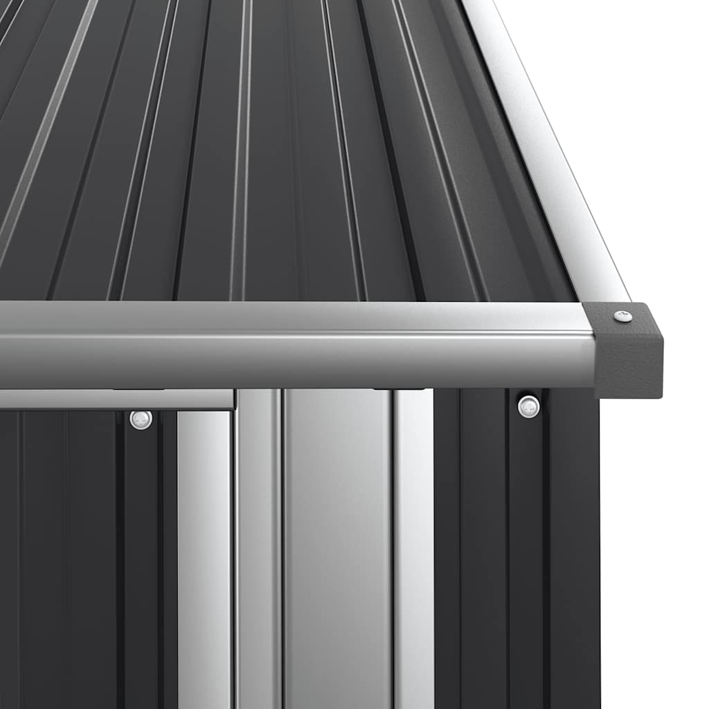 Capanno da Giardino Antracite 118,5x97x209,5 cm Acciaio Zincato | homemem39