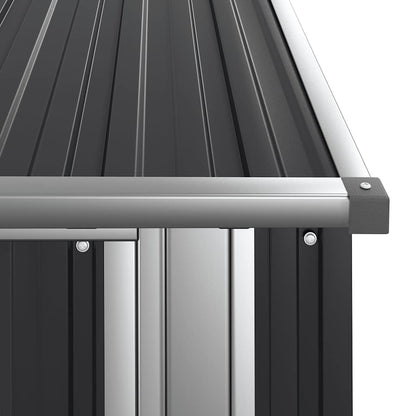 Capanno da Giardino Antracite 118,5x97x209,5 cm Acciaio Zincato | homemem39