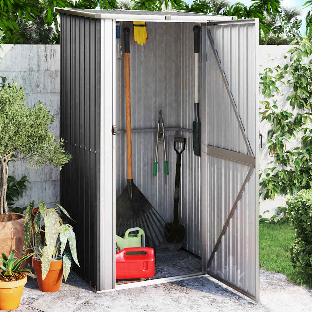 Capanno da Giardino Antracite 118,5x97x209,5 cm Acciaio Zincato | homemem39