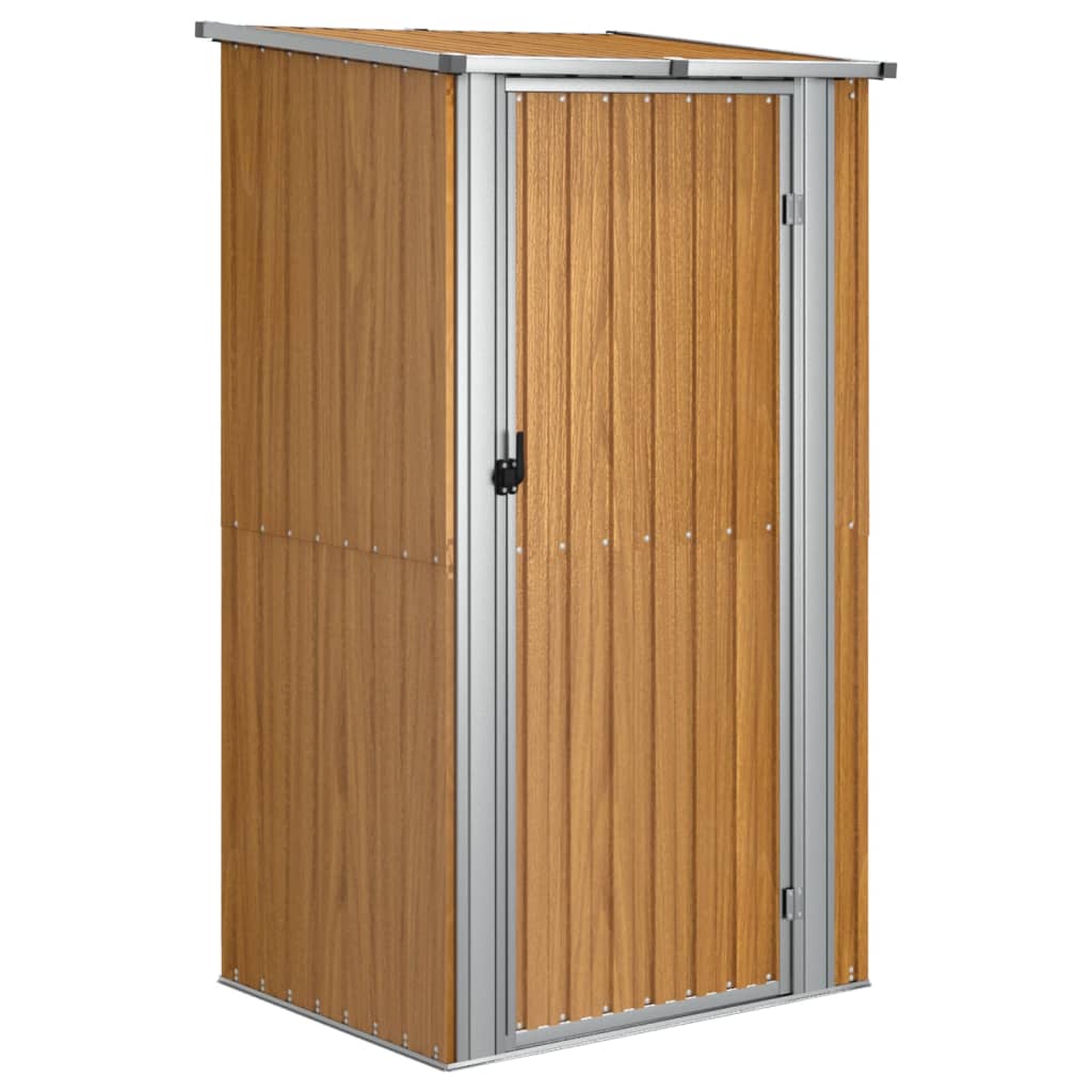 Casetta da giardino marrone 118,5x97x209,5 cm in acciaio zincato | homemem39