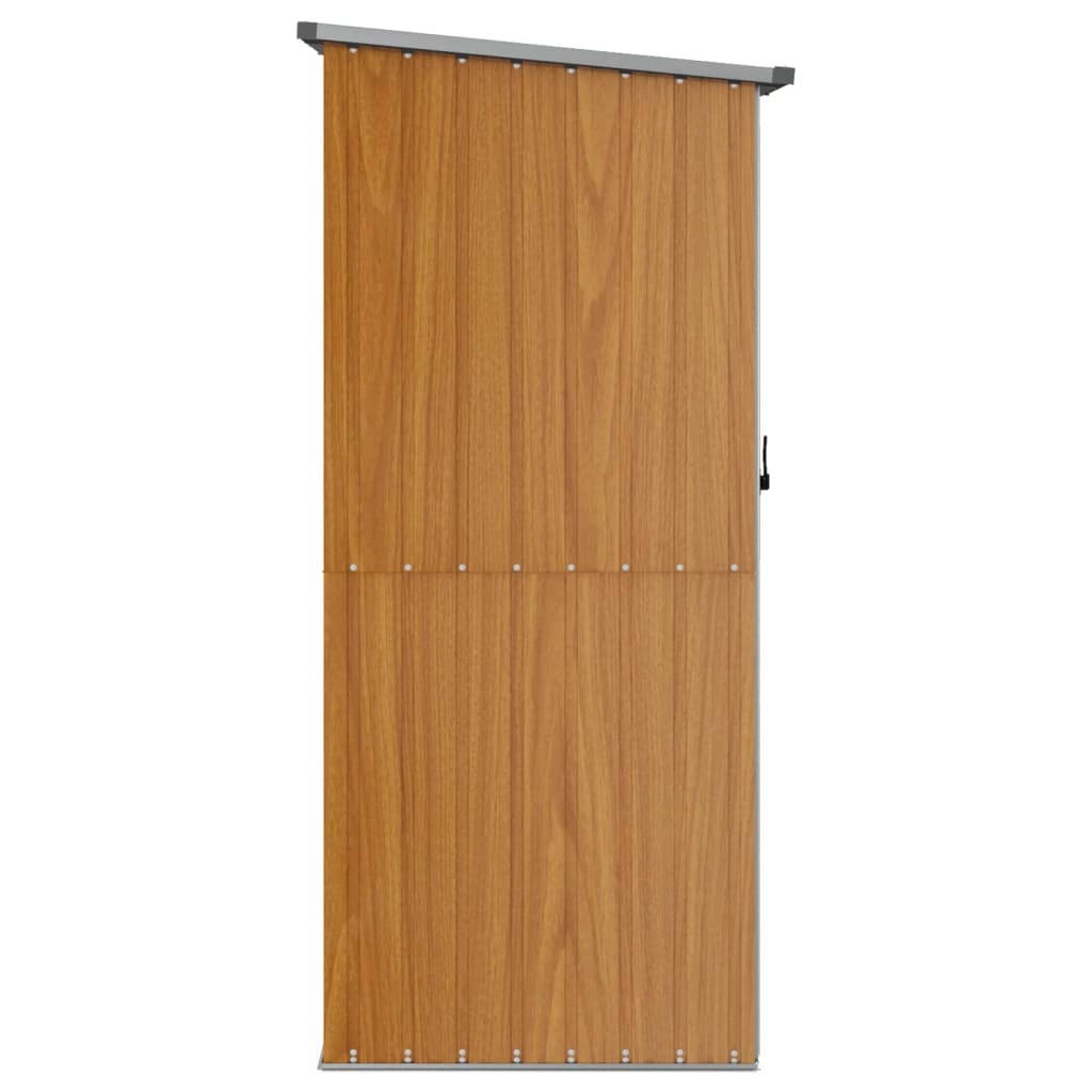 Casetta da giardino marrone 118,5x97x209,5 cm in acciaio zincato | homemem39