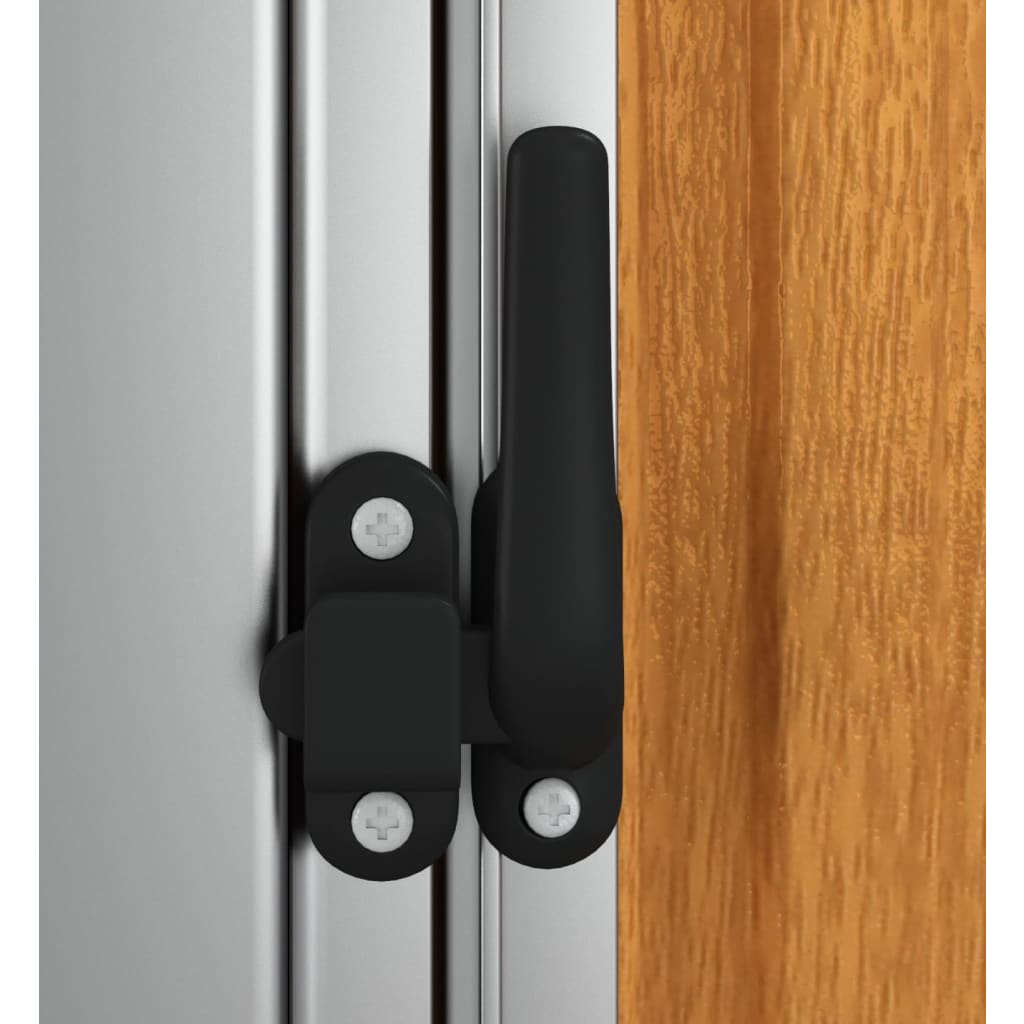 Casetta da giardino marrone 118,5x97x209,5 cm in acciaio zincato | homemem39