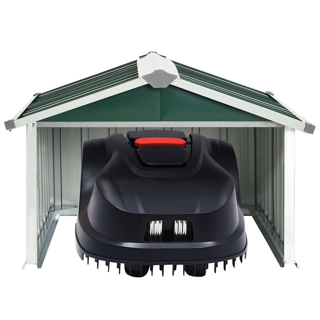 Capanno per Robot Tosaerba 92x97x63 cm Acciaio Zincato Verde
