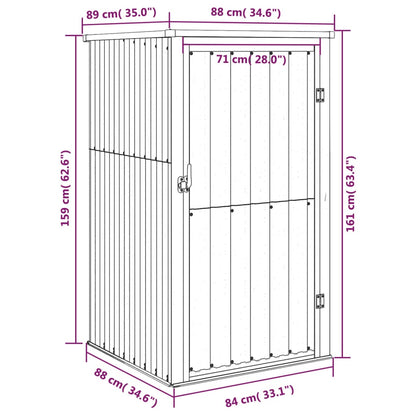 Capanno per Attrezzi Verde 88x89x161 cm in Acciaio Zincato