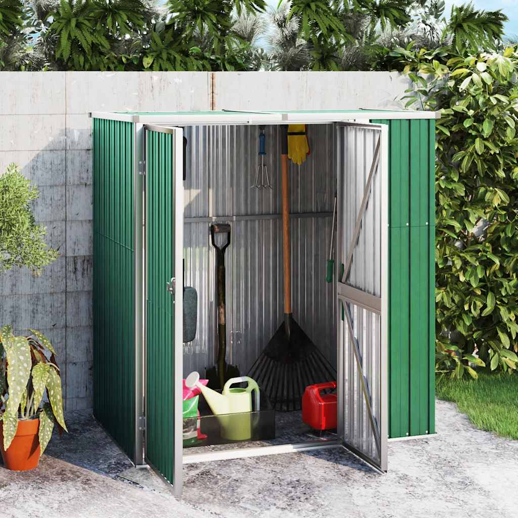 Capanno per Attrezzi Verde 161x89x161 cm in Acciaio Zincato | homemem39