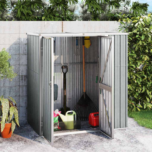 Capanno per Attrezzi Grigio 161x89x161 cm in Acciaio Zincato | homemem39