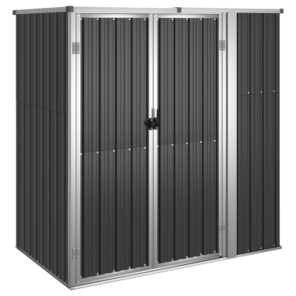 Capanno per Attrezzi Antracite 161x89x161 cm Acciaio Zincato - homemem39