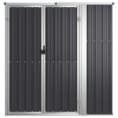 Capanno per Attrezzi Antracite 161x89x161 cm Acciaio Zincato - homemem39