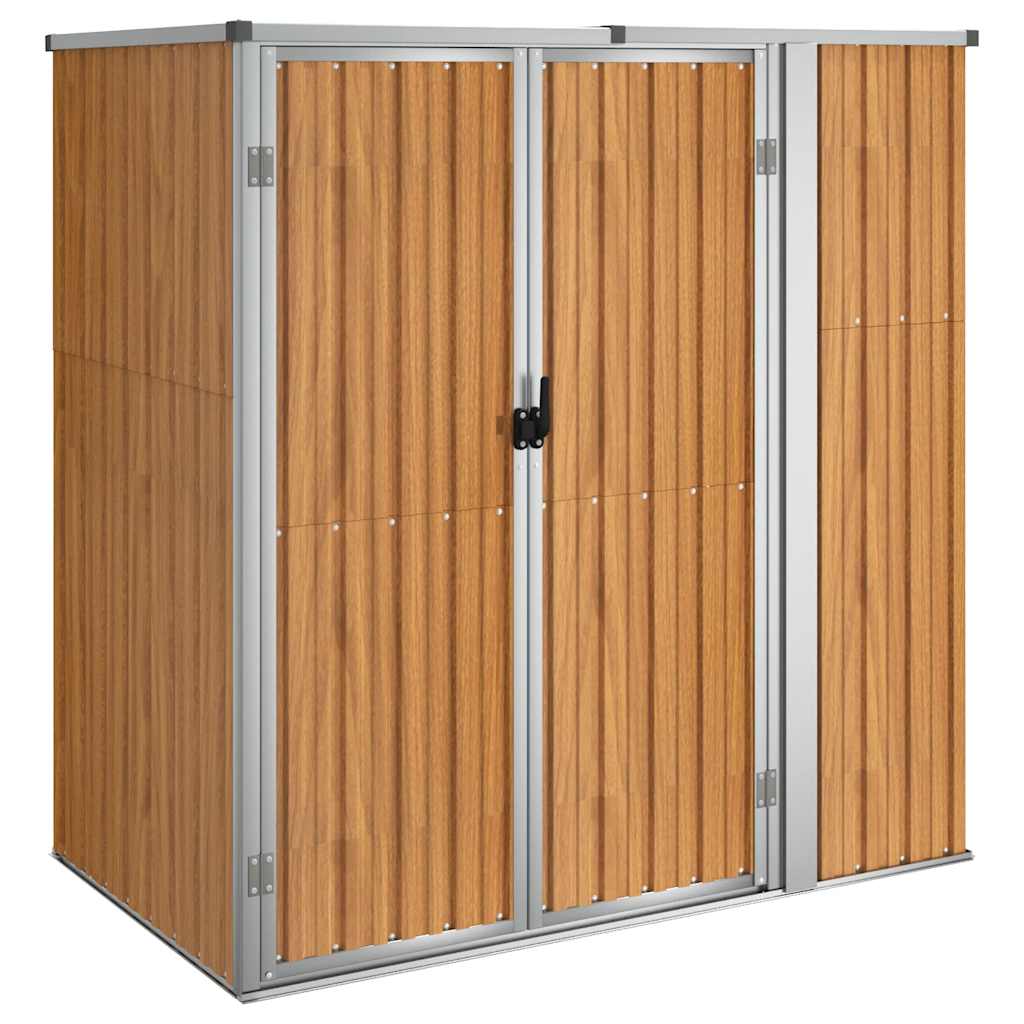 Capanno per Attrezzi Marrone 161x89x161 cm in Acciaio Zincato - homemem39