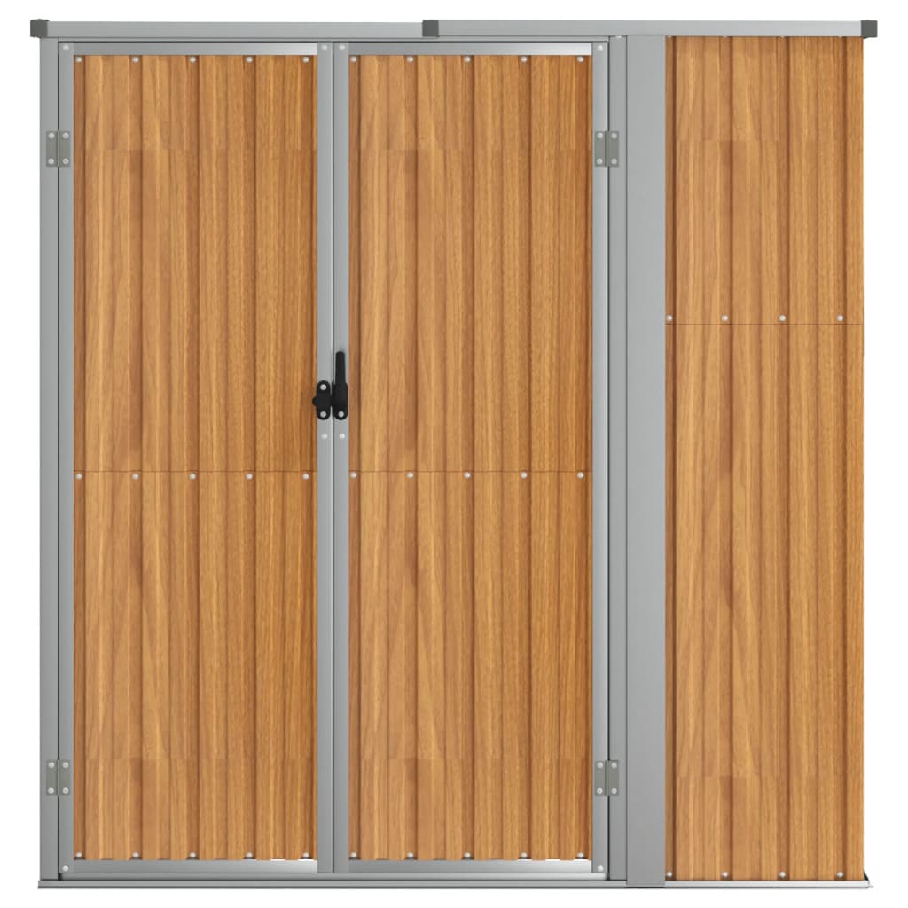 Capanno per Attrezzi Marrone 161x89x161 cm in Acciaio Zincato - homemem39