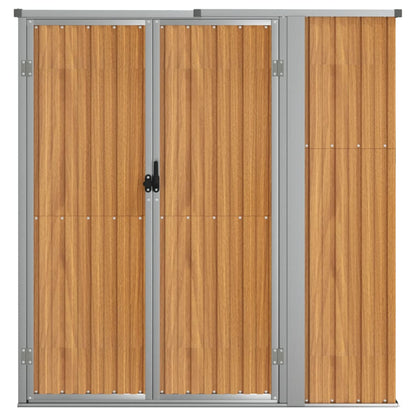 Capanno per Attrezzi Marrone 161x89x161 cm in Acciaio Zincato - homemem39