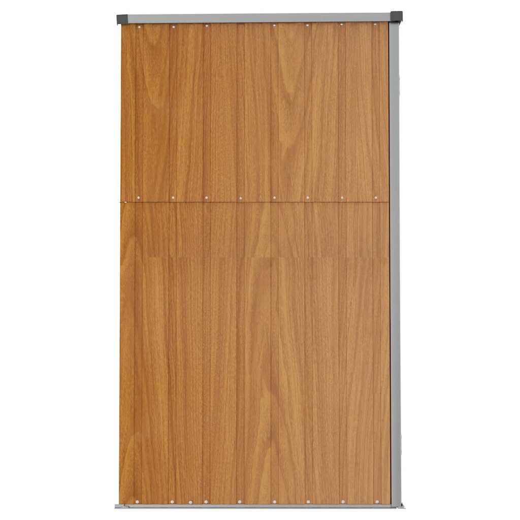 Capanno per Attrezzi Marrone 161x89x161 cm in Acciaio Zincato - homemem39