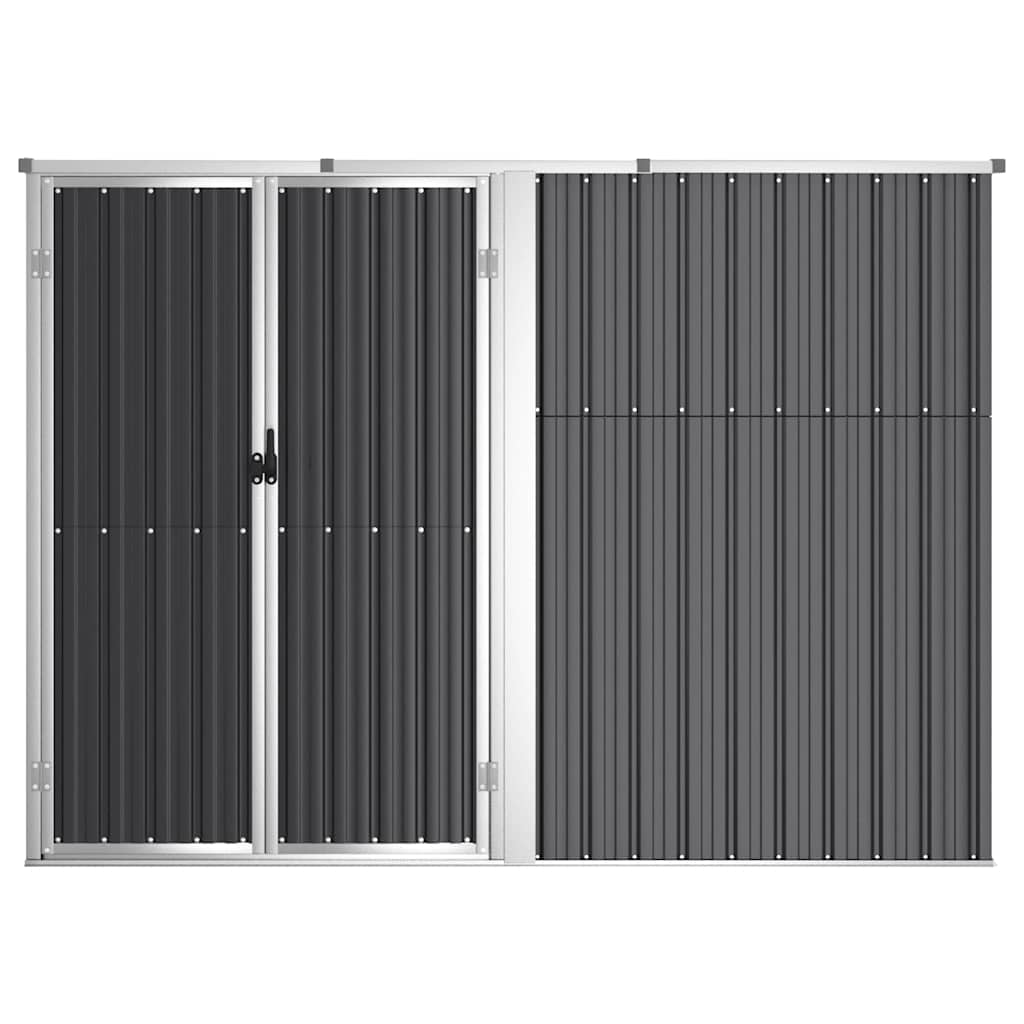 Capanno per Attrezzi Antracite 225x89x161 cm Acciaio Zincato - homemem39