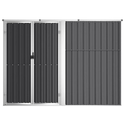 Capanno per Attrezzi Antracite 225x89x161 cm Acciaio Zincato - homemem39