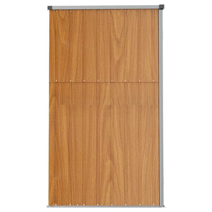 Capanno per Attrezzi Marrone 225x89x161 cm in Acciaio Zincato
