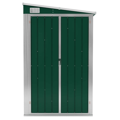 Capanno Giardino a Parete Verde 118x100x178 cm Acciaio Zincato | homemem39