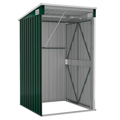 Capanno Giardino a Parete Verde 118x100x178 cm Acciaio Zincato | homemem39