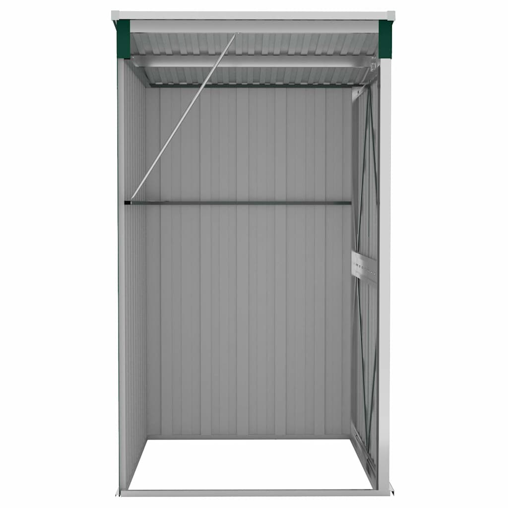 Capanno Giardino a Parete Verde 118x100x178 cm Acciaio Zincato