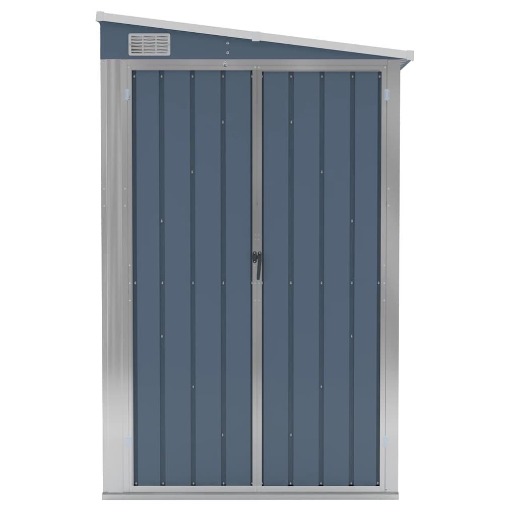 Capanno Giardino a Parete Grigio 118x100x178 cm Acciaio Zincato - homemem39