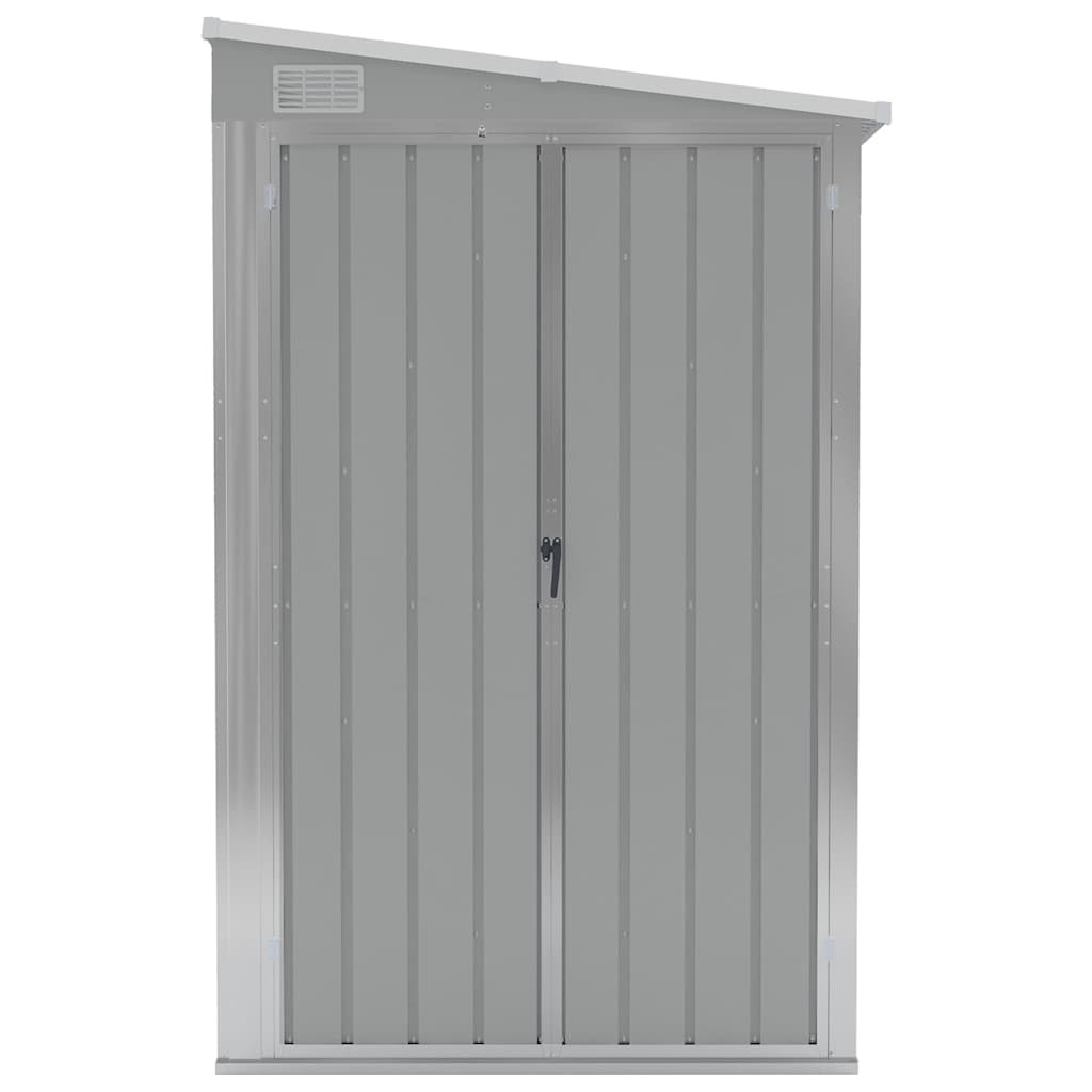 Capanno Giardino a Parete Grigio 118x100x178 cm Acciaio Zincato