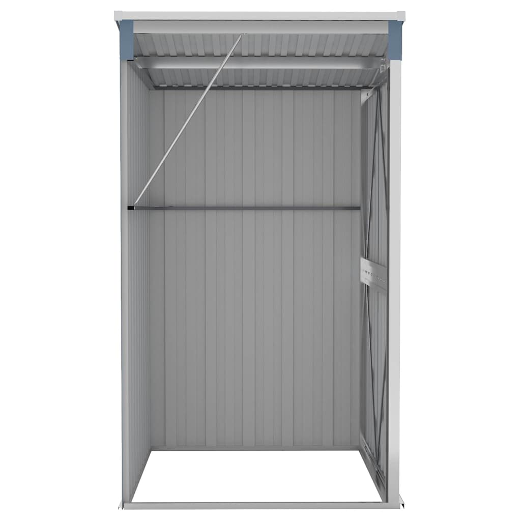 Capanno Giardino a Parete Grigio 118x100x178 cm Acciaio Zincato - homemem39