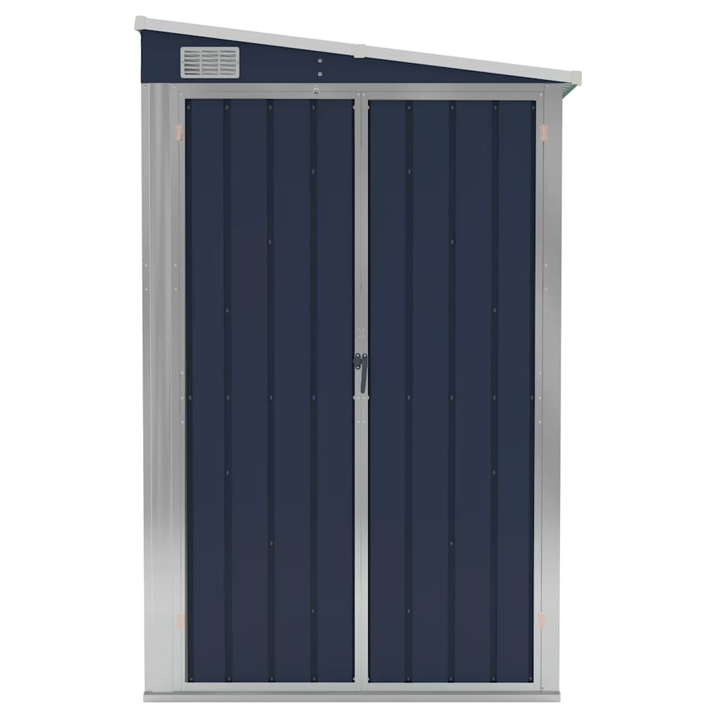 Capanno da Giardino a Parete Antracite 118x100x178 cm Acciaio - homemem39