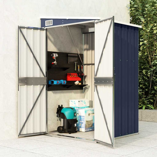 Capanno da Giardino a Parete Antracite 118x100x178 cm Acciaio - homemem39