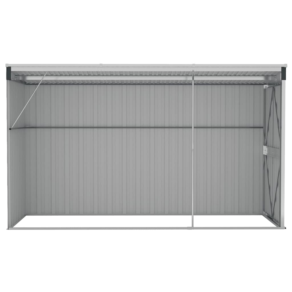 Capanno da Giardino a Parete Antracite 118x288x178 cm Acciaio | homemem39