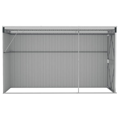 Capanno da Giardino a Parete Antracite 118x288x178 cm Acciaio | homemem39