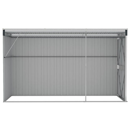 Capanno da Giardino a Parete Antracite 118x288x178 cm Acciaio