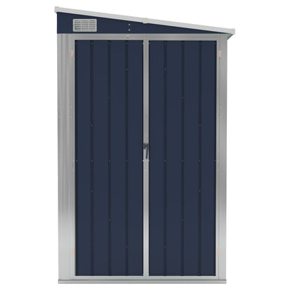 Capanno da Giardino a Parete Antracite 118x382x178 cm Acciaio - homemem39