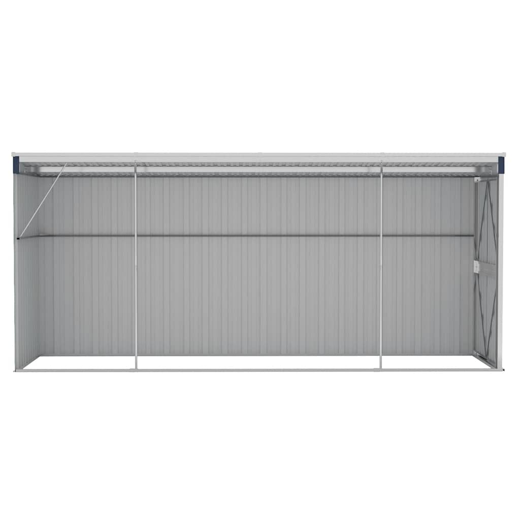 Capanno da Giardino a Parete Antracite 118x382x178 cm Acciaio - homemem39