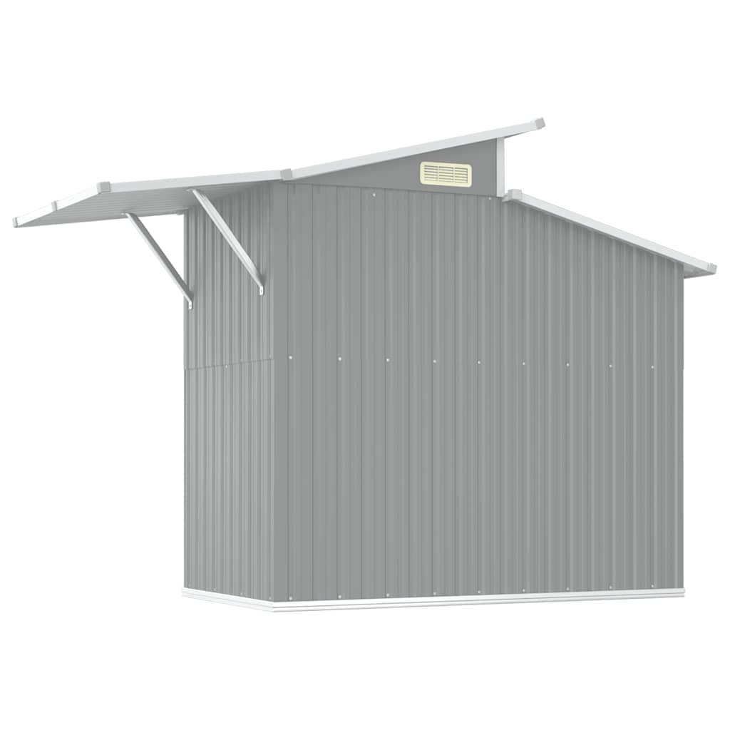 Capanno da Giardino Grigio 270x130x208,5 cm Acciaio Zincato | homemem39