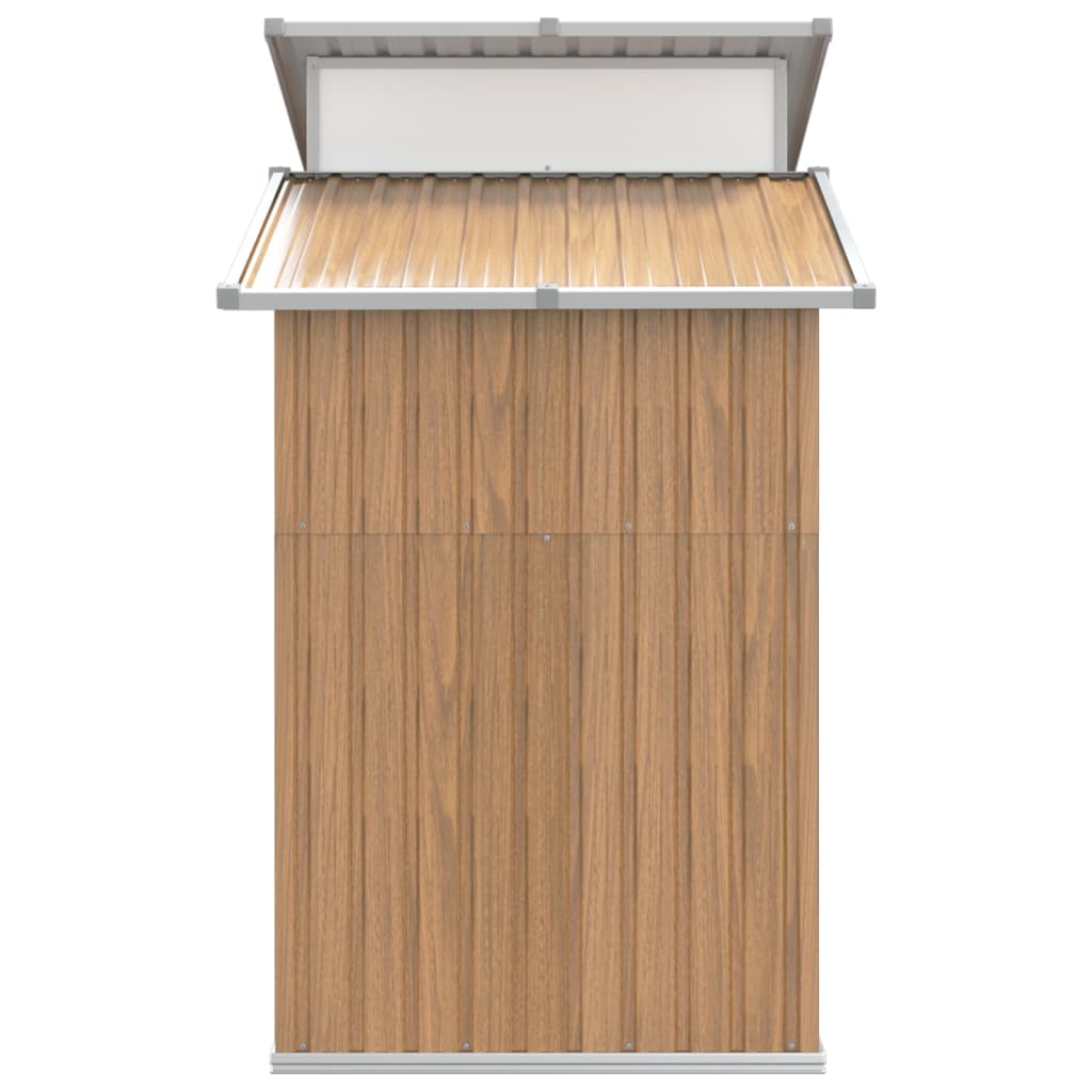 Capanno da Giardino Marrone 270x130x208,5 cm Acciaio Zincato - homemem39