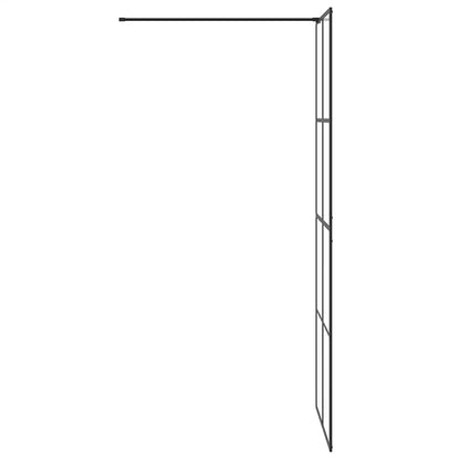Parete per Doccia Walk-in Vetro Trasparente ESG 80x195 cm Nera | homemem39